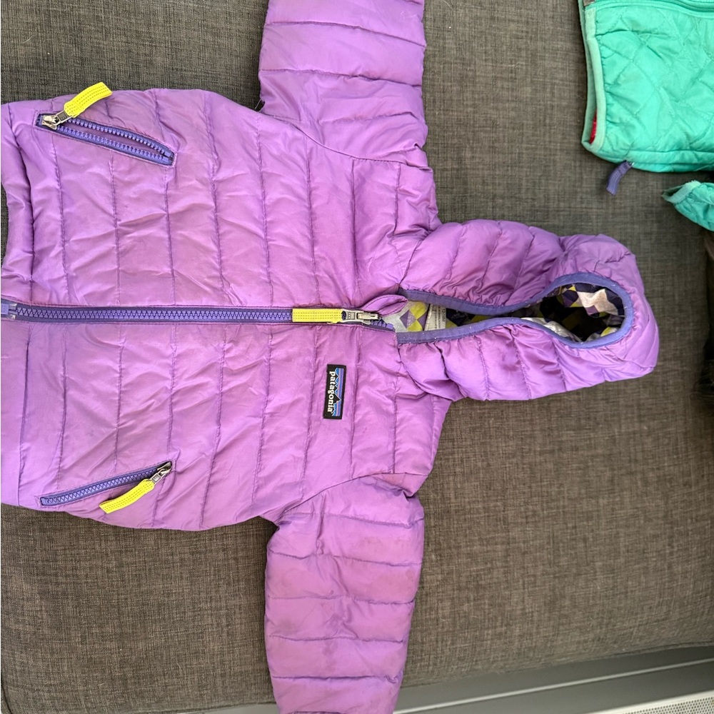 Patagonia Kids Jacket - Purple and Yellow